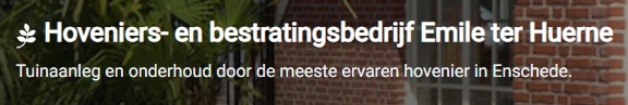 Hoveniers en Bestratingbedrijf Emile ter Huerne logo
