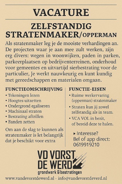 vd Vorst de Werd Bestratingen logo